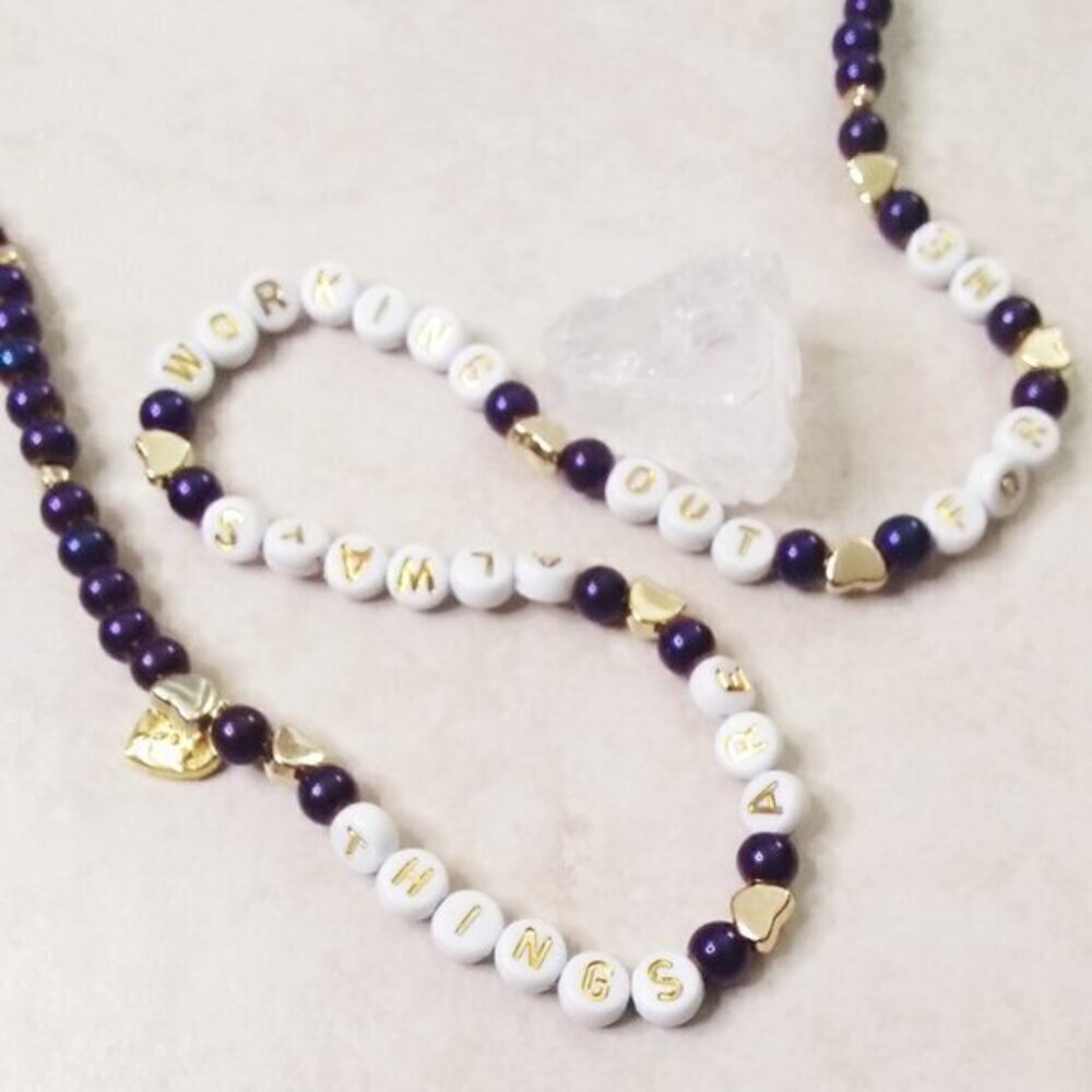 THINGS ARE ALWAYS WORKING OUT FOR ME! Law of Assumption! 4x Purple Wrap Bracelet